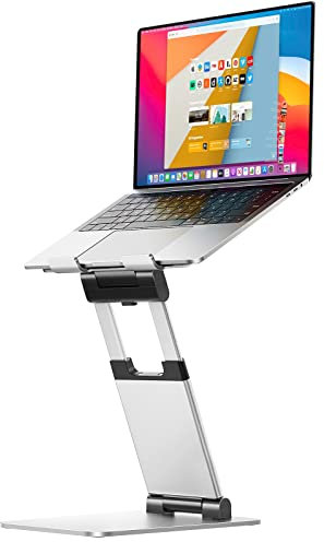Laptop Ständer Im Stehen Arbeiten, Hoch Höhenverstellbar Laptopständer, Notebook Stand, Erstellen Sie Eine Gesunde Körperhaltung, Reduzieren Sie Nackenschmerzen All Laptops 10-17 Silber