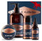 King C. Gillette Komplettes Geschenk-Set, vorherige Verpackung, Gesichtsreiniger für Herren, Bartbalsam, Öl und Feuchtigkeitscreme für Bart und Gesicht, blau, Geschenkidee