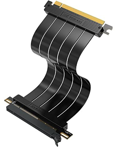 EZDIY-FAB PCIE Gen 4 16x câble de montage haute vitesse extrêmement flexible PCI Express 4.0 ports carte d'extension GPU-connecteur droit [7.87in/20cm]