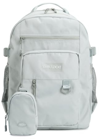 FANDARE Beiläufig Rucksack Schulrucksack Schulranzen Daypacks mit 15.6 Zoll Laptopfach Schultaschen mit Handytasche Mädchen Junge Kinderrucksack für Universität Reisen Freizeit Grau