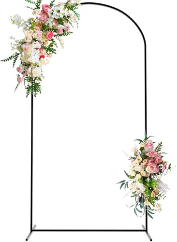 Wokceer 7.2 FT Square Black Metal Arch for Wedding & Party Decoration