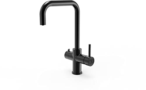 3 in 1 Instant Hot Water Tap Dispenser - Water Heater Kitchen Sink Mixer Tap with Tank and Filter - (Matt Black)