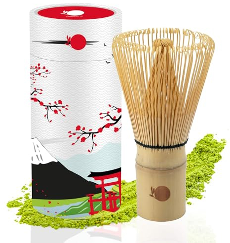 ORIGEENS BATIDOR TE MATCHA 100 TALLOS - Batidor bambu te matcha Chasen tradicional para la ceremonia del té japonés