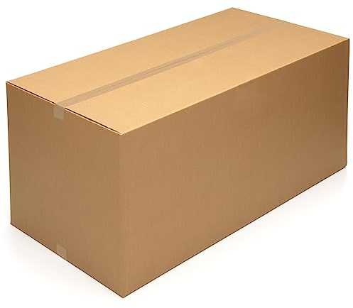 KK Verpackungen® Faltkartons, 2-wellig | 1 Stück, 1200 x 600 x 600 mm, Zweiwellige Versandkartons mit Höhenriller nach Fefco 0201 | Doppelwellige Kartons für den Paketversand