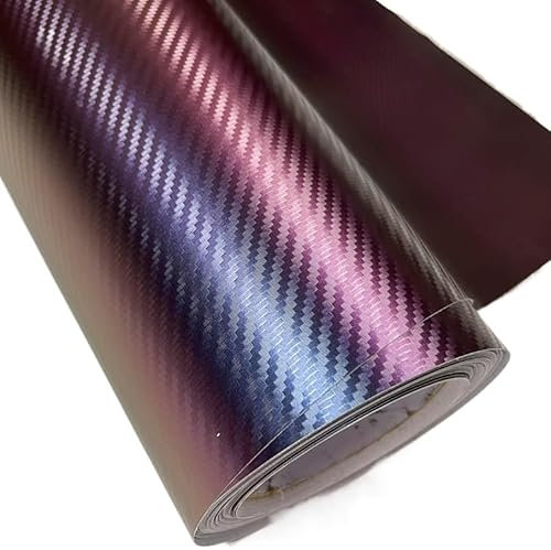 RaamKa Auto Chamäleon Wrap 3D purple blue Vinyl 30CM X 152CM Lila Kohlenstofffaser Auto Folie