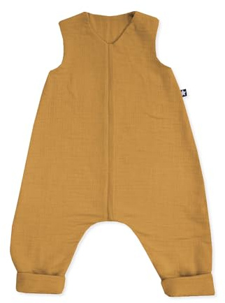 Julius Zöllner Schlafoverall Jumper Musselin, 0,5 TOG, waschbar bei 40°C, Made in Germany, OEKO TEX Standard 100, zimt, Gr. 80