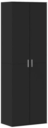 vidaXL Credenza Nera 60x35x180 cm in Legno Multistrato, credenza Alta, Mobile Contenitore, Mobile Alto, Mobile, credenza Laterale, Mobile Buffet