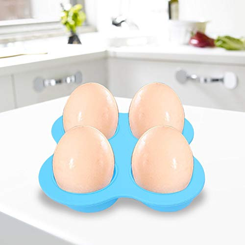 Cuociuova in Silicone da 4 Tazze - Cuociuova Adatto Al Microonde, Antiaderente, per Uova in Camicia, Facile da Pulire, Set di Pentole in Silicone Senza BPA