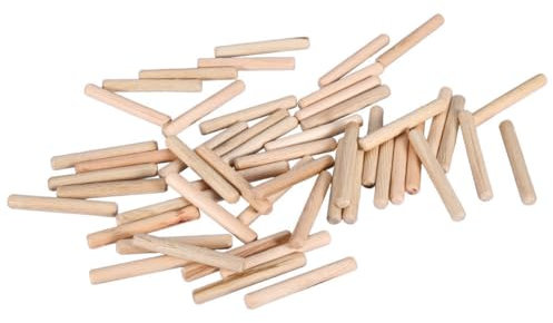 Spine per tasselli in legno Mavaol Confezione da 50, Non filettate, Legno massiccio, Robuste e facili da usare, Ideali per assemblaggio di mobili e progetti di lavorazione del (-GS11009-04)