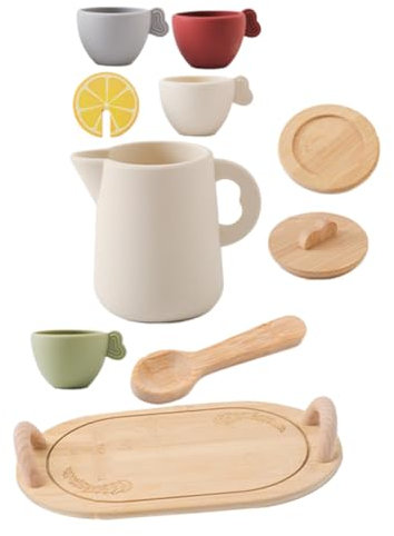GLSTOY Té De Madera Decoración De Accesorios Miniatura Juguetes Educativos para Desarrollo Visual y Táctil