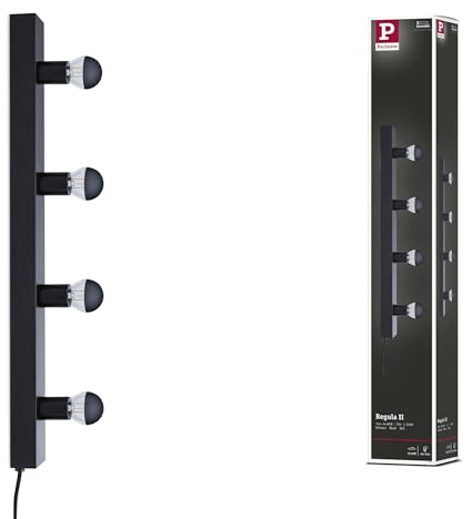 Paulmann 80101 Spiegelleuchte E14 230V max. 4x40W dimmbar Schwarz