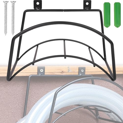 CXAFQ Avvolgitubo Da Parete, Porta Canna Acqua Giardino, 23.5*13.5*15.5cm, Design a Parete, Risparmio Di Spazio, Realizzato In Ferro, Robusto e Durevole, Con Una Superficie Resistente Alla Ruggine