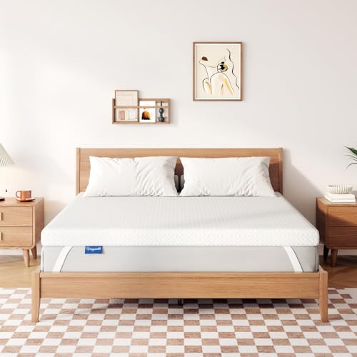 Vesgantti Matratzentopper 140 x 200 cm Gel Topper mit Abnehmbarem und Waschbarem Bezug, H3 Gelschaum Topper, Matratzenauflage für Boxspringbett und Betten Schlafsofa 7,5 cm Höhe Weiß