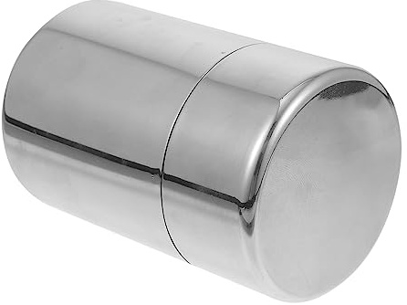 Healifty Boîte à Thé Acier Inoxydable Double Couvercle Boîte Hermétique pour Stockage Domestique Thé Bonbons et Fruits Secs Finition