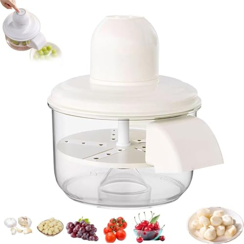 Éplucheur électrique de raisin, éplucheur d'ail, machine à fruits intelligente commerciale rechargeable pour raisins, ail, tomate, outil facile à nettoyer avec fonctionnement en un clic