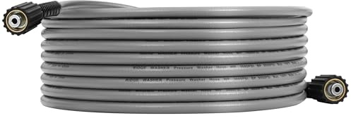 RIDGE WASHER Pressure Washer Hose 25FT, Kink Resistant Hoses Replacement with M22 14 Fitting, 1/4 Inch Power Washer Hose’s Applied for Most Pressure Washer Accessories, 3600 PSI