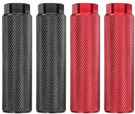 QUARKZMAN Paar Fahrrad BMX Pegs Aluminiumlegierung mm Öffnung Hintere Stunt Pegs Anti-Rutsch Hintere Sitzstände für Mountainbike Rennrad Schwarz & Gelb