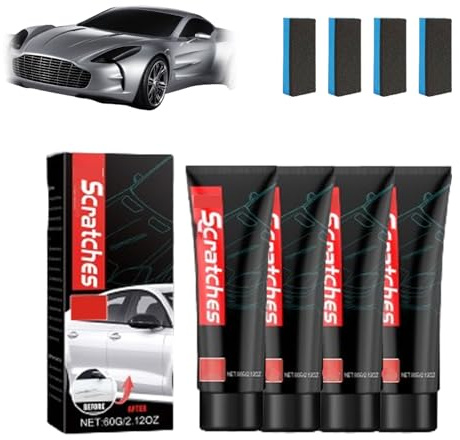 Glass Stovetop Scratch Repair Kit, Glass Cooktop Scratch Remover, Top Stove Scratch Remover, Multipurpose Cooktop Cleaner for Household (4Pcs)