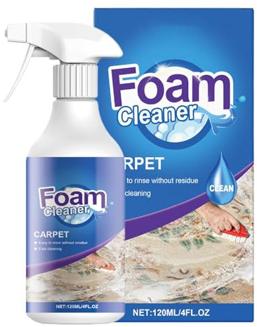 Spray Limpiador Alfombras Spray de Espuma Eliminador de Olores 120ml de | Limpiador de Olores de Alfombras en Sofá, Colchón, Hogar, Dormitorio, Salón, Lavandería y Apartamento
