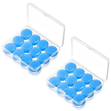 YNGSWIO 12 Pairs Silicone Ear Plugs for Sleeping, Soft Moldable | Moldable Gel Earplug, Include Portable Case, for Swimming, Snoring, Concerts & Airplane Travel