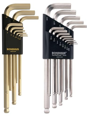 Bondhus 20399 Ball End L-Wrench DoublePK w/BriteGuard & GoldGuard Finish