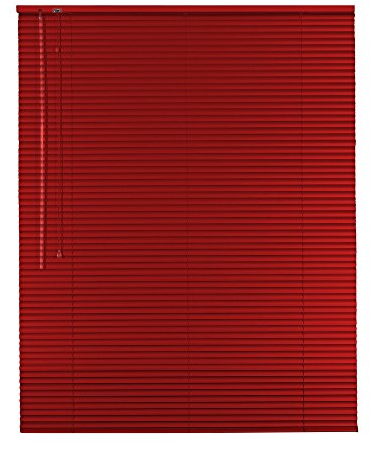 Original Easy-Shadow Aluminium Jalousie Jalousette Breite 185 x 220 cm Höhe in Farbe rot - Bedienseite links - Fensterjalousie Jalousien Alu-Jalousien Alu-Jalousetten Fenster Rollo Lamellenbreite 25 mm Lamellen / Maßanfertigung