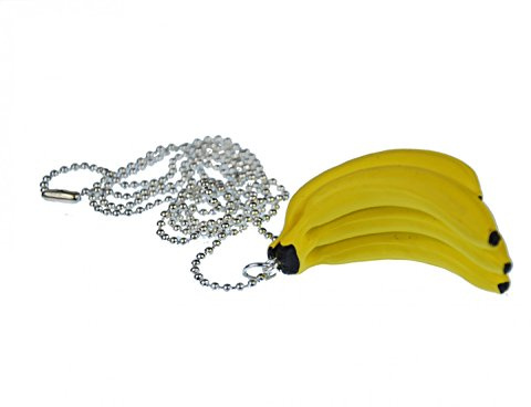 Miniblings Banana Tree Necklace 80Cm Monkey Pineapple Foods Fruit Jungle Yellow