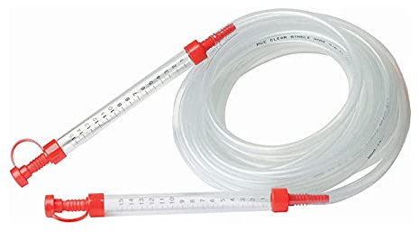 Dapetz ® 10 Metre Water Level Kit Gauge Distance Spirit Level Tubes PVC 3/8 Dia Hose, Flexible Clear PVC 10m x 3/8 Dia Hose and Clear Metric Markings for Easy Level Comparison.