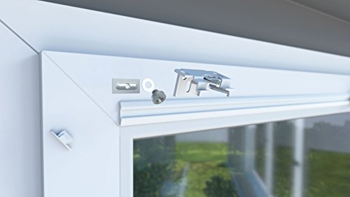 ps QUICKFIX Klebemontage für Jalousien am Kunststoff- oder Aluminiumfenster - Montage ohne zu Bohren - Jalousien mit Klebeleisten nach Maß - Hier bis 200 cm Breite