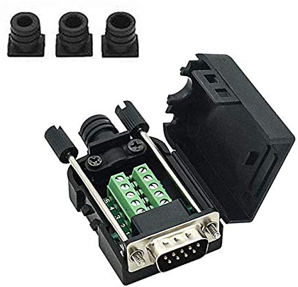 YIOVVOM Connettore DB9 RS232 D-SUB Adattatore seriale maschio Adattatore porta a 9 pin a connettore terminale Modulo segnale con custodia (connettore maschio)