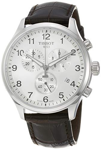 Tissot Mens Chronograph Quartz Watch with Leather Strap T1166171603700