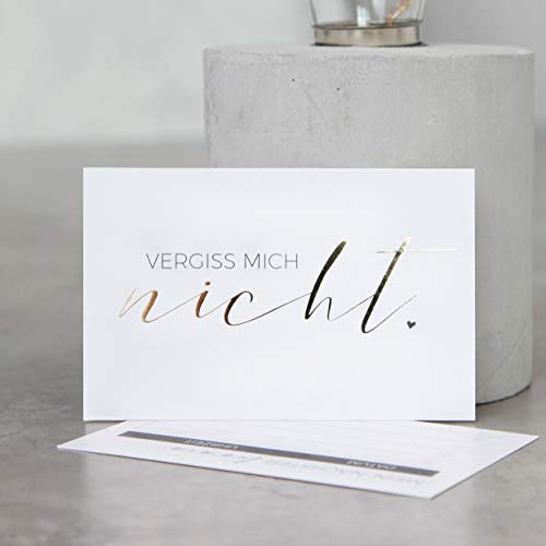 Terminkarten für Nagelstudios 100er Set, Terminplaner im Visitenkartenformat 85x55mm mit edler Goldprägung, Hochwertiger Qualitätsdruck auf festem Karton, Für Kundenbindung & weniger Terminausfälle