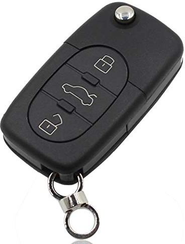 Ersatz-Schutzhülle aus Silikon, Schlüsselanhänger, Zubehör für Autoschlüssel, 3 Tasten, kompatibel mit Audi A1 A2 A3 A4 A6 A8 Q5 Q7 TT (GUSCIO, GUSCIO)