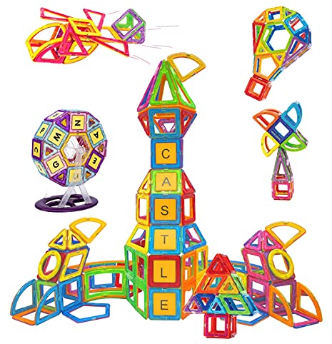 CONDIS Magnetische Bausteine 160 Teile, Magnetspiel STEM Magnetbausteine, kreatives Bildungs Spielzeug für Montessori Spielzeug Vorschule Lernen für Jungen und Mädchen ab 3 Jahre