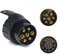 Qiping Adaptador Remolque 7 a 13 Pin Enchufe para Coche, Caravana, camión, Porta bicis, RV, Camping Car