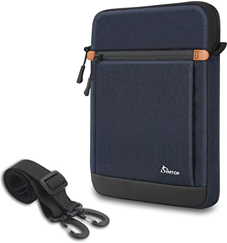 SIMTOP Borsa Per Tablet 11 pollici, Borsa per il Trasporto Con Tracolla Compatibile IPad air (5a/4a/3a Generazione)2018-2024 Ipad Pro 11 borsa Poliestere Blu