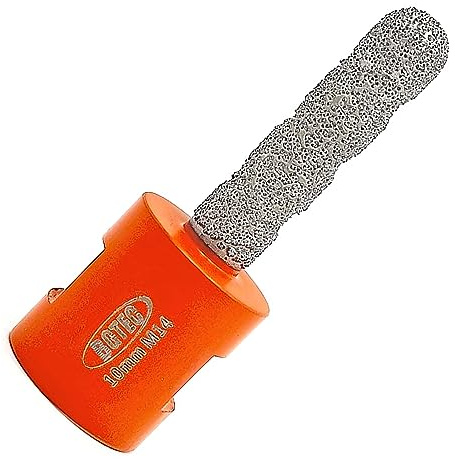 BGTEC Mèche Diamantée 10 mm M14 Filetage Diamant Brasé sous Vide Agrandissant et Façonnant les Trous Existants Biseautés Ronds pour Carrelage, Pierre, Porcelaine, dur Ceranuc Marbre Granit Comptoir