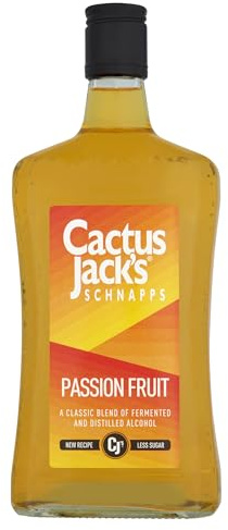 Cactus Jack's Passion Fruit Flavoured Schnapps - 70cl - Enjoy as a colourful shot or with a mixer