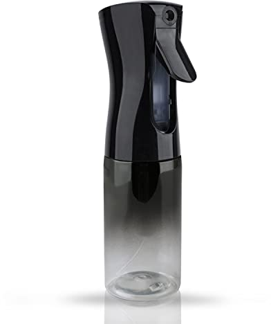 TANSHINE Vaporisateur Cheveux Boucle Pulverisateur Cheveux Vaporisateurs Rechargeable d Eau Brumisateur pour Plante Interieur,Coiffeur,Fleurs Noir,Spray Alcool,200 ml