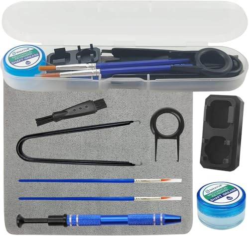 10 Pcs Keyboard Lube Kit with Switch Opener/Switch lube 5g /Switch Puller/Transparent Box for DIY Kailh/Cherry Mechanical Keycap Keyboard Switches