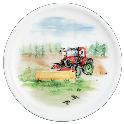 Seltmann 001.762033 Timeless Porzellan Teller Flach, Rund, Compact Dekor, Kinder Motiv, Bunt, 25.5cm Durchmesser