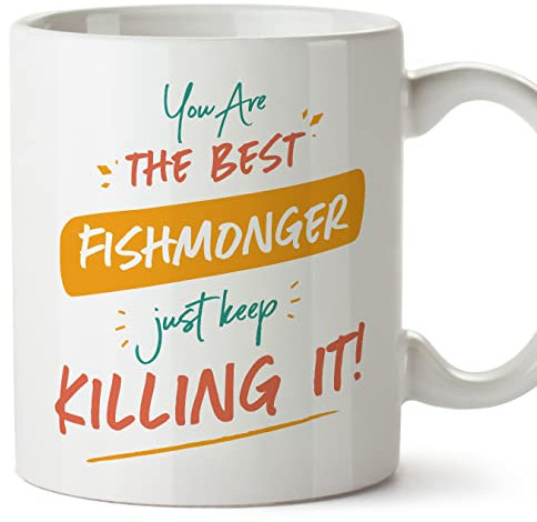 Mugffins Tasses pour POISSONNIÈRE - En Anglais - Cadeau original pour POISSONNIÈRE femme - You are the best keep killing it - 11 oz / 330 ml