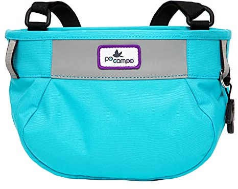 Po Campo Kids Bicycle Basket – Whoosh Bike Basket – Front Frame Handlebar Bag – Waterproof Fabric Bike Basket for Boys, Girls, Toddlers Bike or Scooter (Blast Blue)