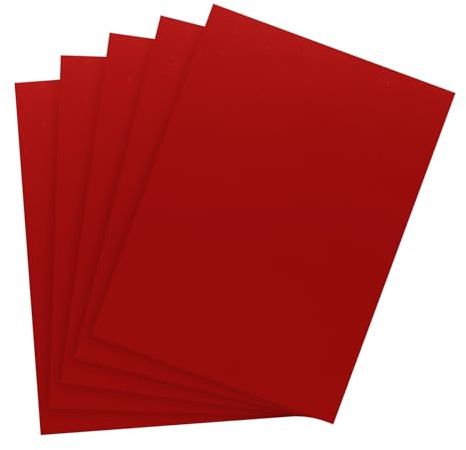 PATIKIL 30 cm x 21 cm metalliska spegelbrädor, 24-pack röda kartongfolie bräda reflekterande ark 250 gsm för scrapbook affisch gör-det-själv hantverk inbjudningskort