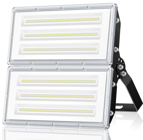 ANNIFUNLY Focos LED Exterior 200W 20000LM Potente Proyector LED Exterior Con Ángulo de Haz Amplio, IP67 Impermeable Floodlight Outdoor Blanco Fría 6500K, Luces Exterior para Jardín, Patio, Arena