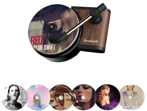 Record Player Car Air Freshener Taylor, Auto Air Vent Fragrance Smell Diffuser, Funny Gifts for Taylor Fans, Music Lovers (6 pcs A)