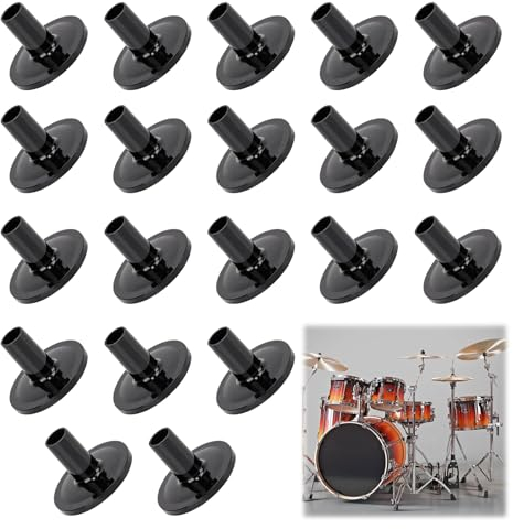 QUTHZZHY 20 Stück Beckenhüllen, Beckenhüllen für Trommelbeckenständer, Langlebig Verschleißfest Beckenständer Zubehör, Verschleißfeste Trommel Beckenständer Hülsen, für Percussion-Instrumente