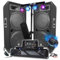 Set Sono, DJ amplificatore 4000 W, MEGA altoparlanti, 4 x 38 cm, 2 x 2000 W, mixer Bluetooth, illuminazione 8 luci LED, CLUB BAR FETES