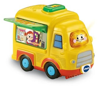 VTech Toot-Toot Drivers Pizza Truck, Interactive Toddlers Toys for Pretend Play with Lights and Sounds, Suitable for Boys & Girls Ages 1, 2, 3, 4+ Years, English Version