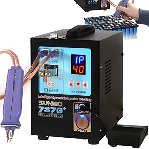 Saldatrice a punti a batteria 737G+, saldatrice a impulsi per batterie al litio 18650 14500 Il pacco batteria funziona con strisce di nichel da 0,35 mm, 220 V